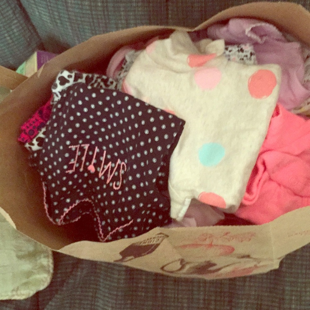 Bag of newborn baby girl onesies!!! Brand new!!